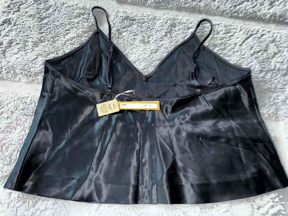 SKIMS Heavyweight Satin Cami in Onyx XL - Picture 3 of 4